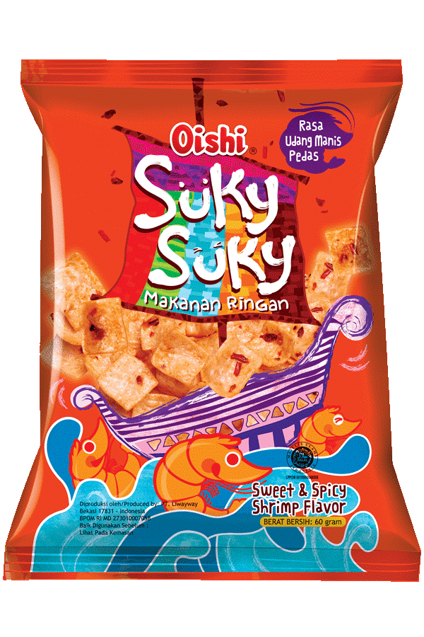  SUKY SUKY UDANG MANIS PEDAS 60GR ISI 24 BKS