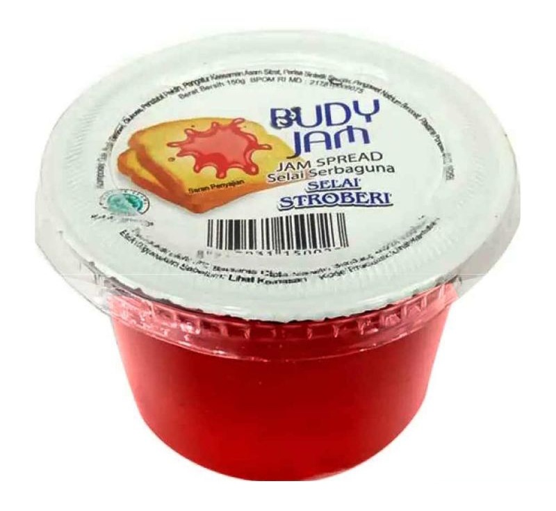  BUDY JAM CUP STRAWBERY 150 GR ISI 36 PCS